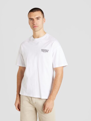 Tricou 'CYBERSPACE' de la JACK & JONES pe alb