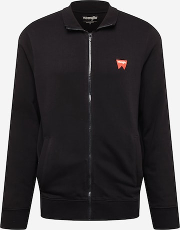 WRANGLER Zip-Up Hoodie in Black: front