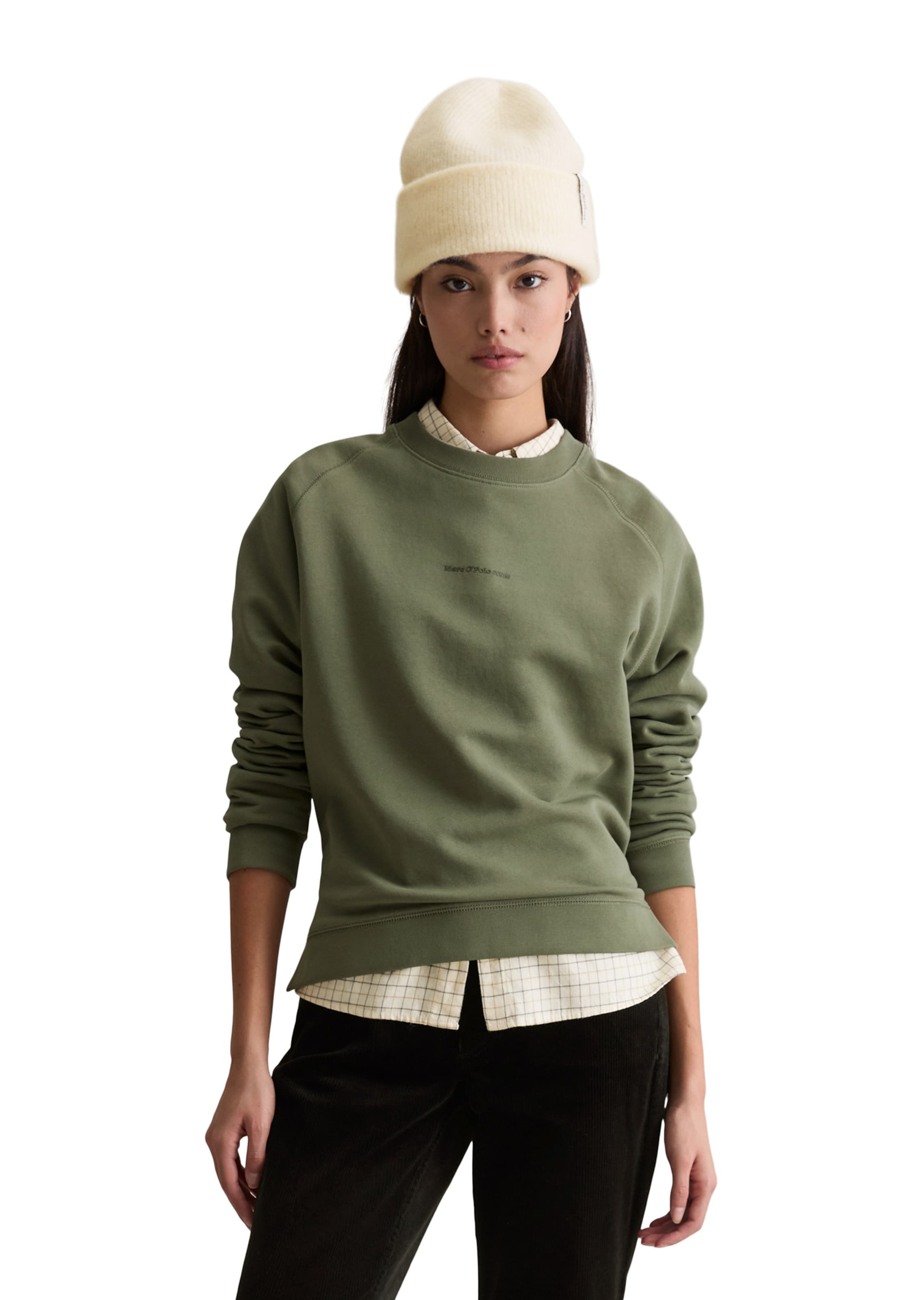 Marc O'Polo DENIM Sweatshirt in Groen: voorkant