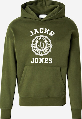 JACK & JONES Sweatshirt 'JJVICTO' in Green: front