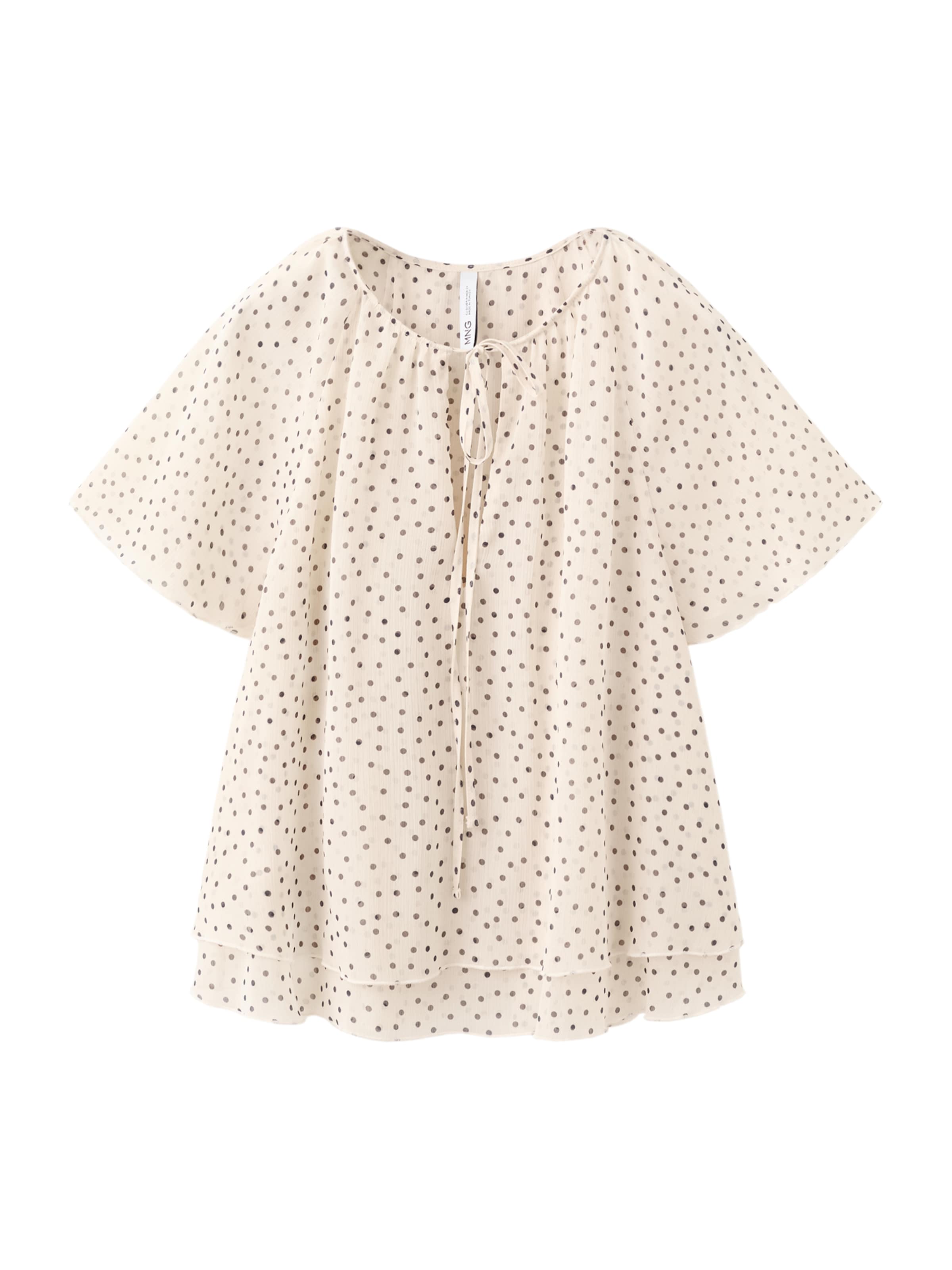 MANGO Bluza 'LURDI' | bela barva: sprednja stran