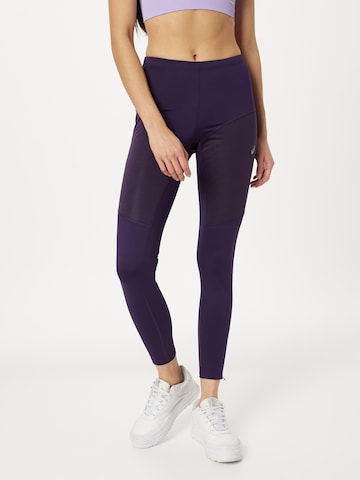 ASICS Skinny Workout Pants in Purple: front