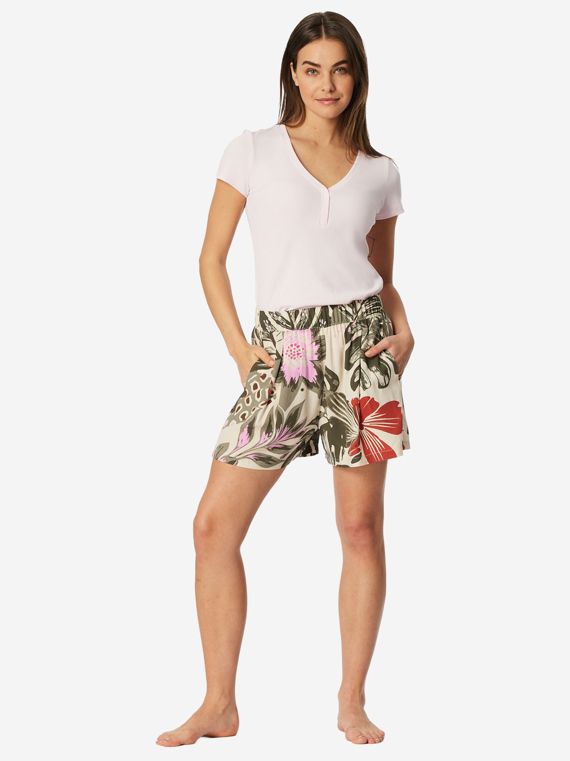 Pantalon de pyjama ' Mix & Relax ' SCHIESSER en beige