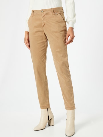 Herrlicher Slim fit Chino Pants in Beige: front