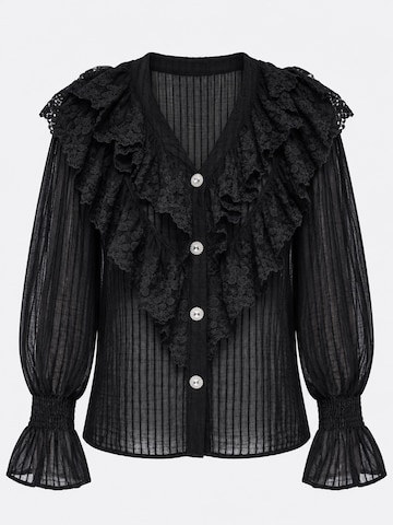 Ombre Blouse in Zwart: voorkant