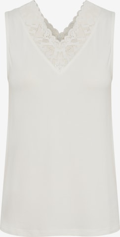 Cream Top in Wit: voorkant