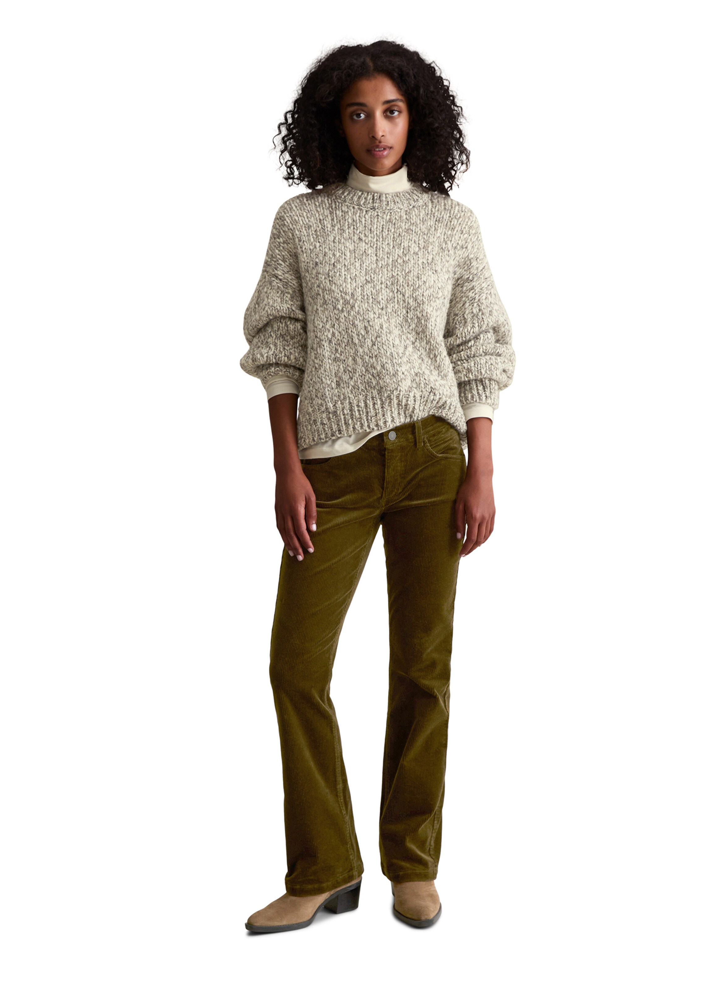 Marc O'Polo DENIM Boot cut Trousers in Brown