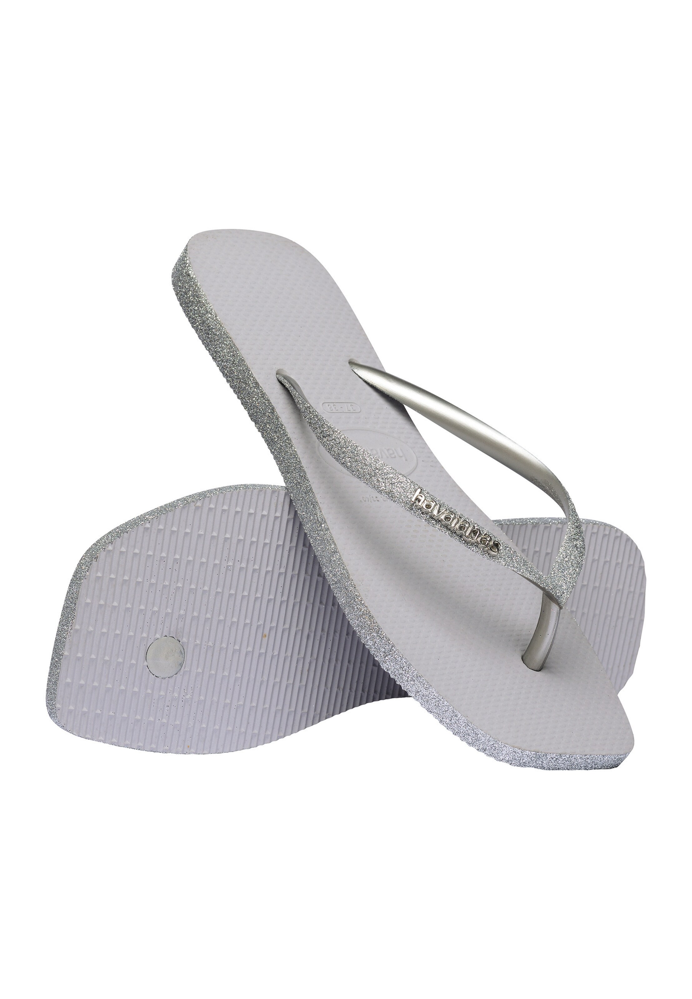 HAVAIANAS Žabky 'Slim Square Sparkle' – šedá