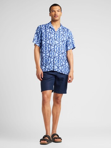 Les Deux Comfort fit Overhemd in Blauw