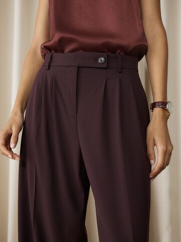 Next Wide leg Pleat-front trousers in Red