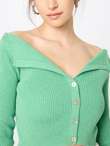 NU-IN Knit Cardigan in Green