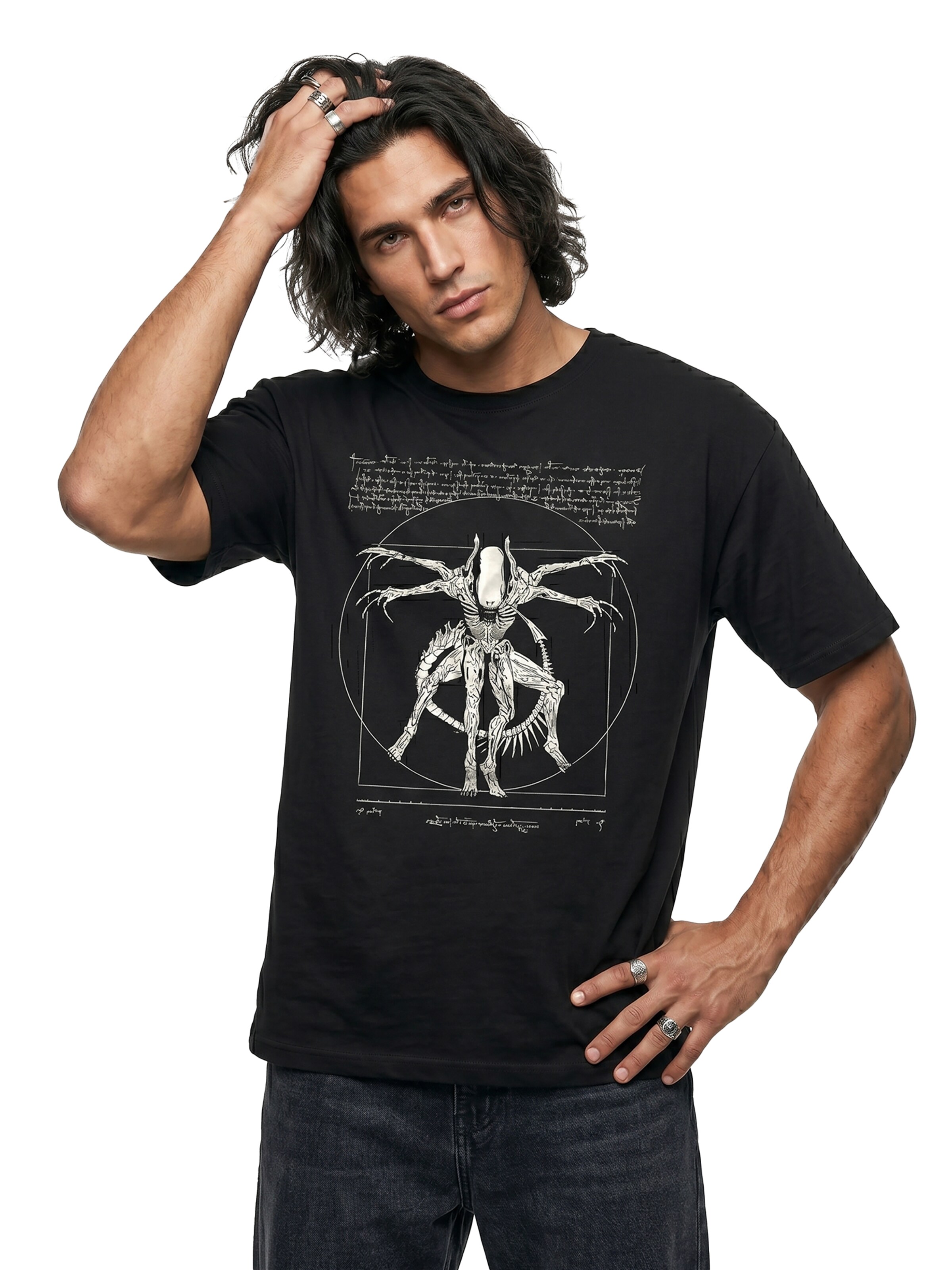 MAKAYA Shirt 'Alien' in Black