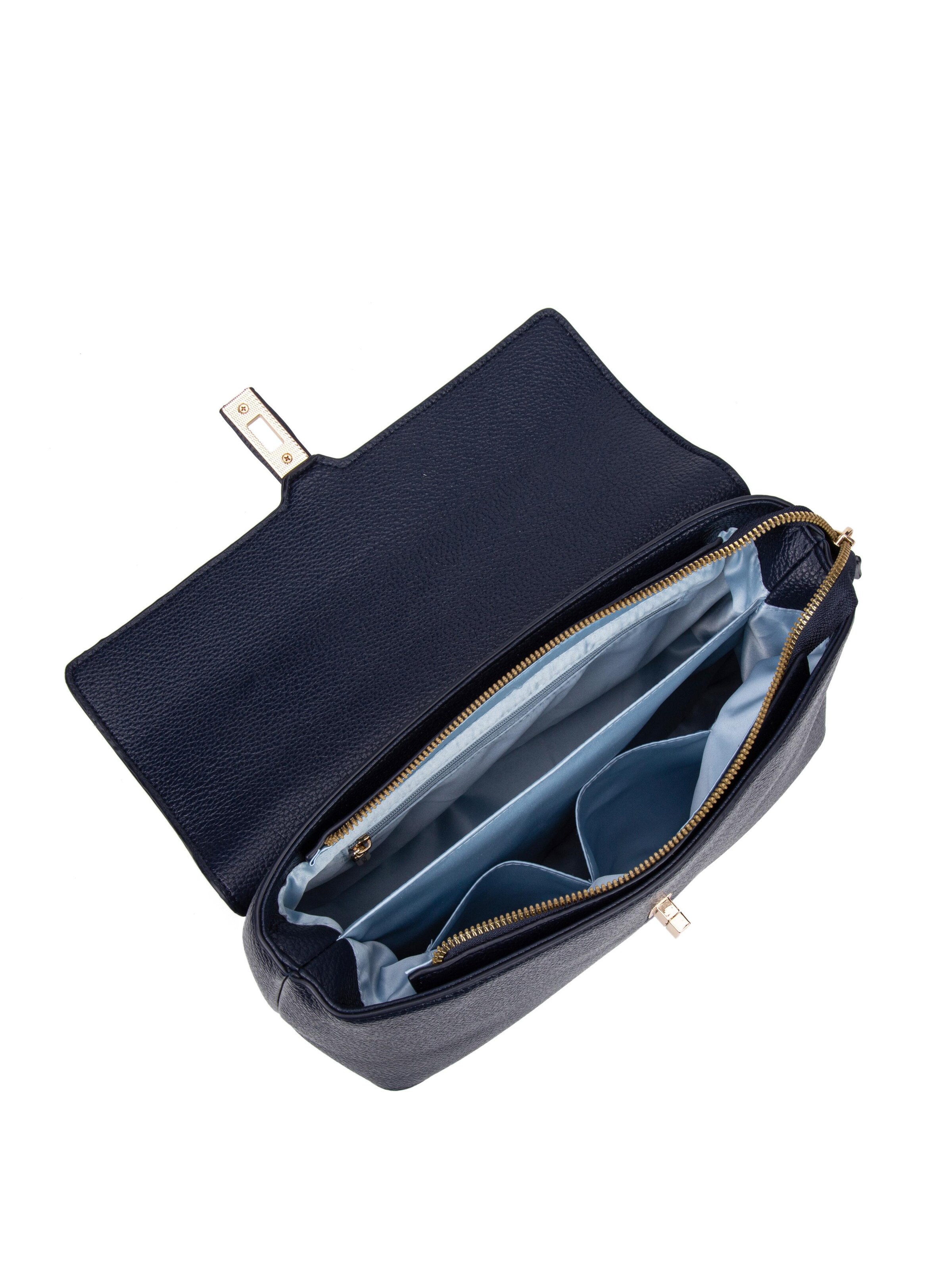 Borsa a mano 'Borsa a Mano Donna Pelle Vegana PU con Girello e Tracolla Rimovibile' di Diana&Co. in blu
