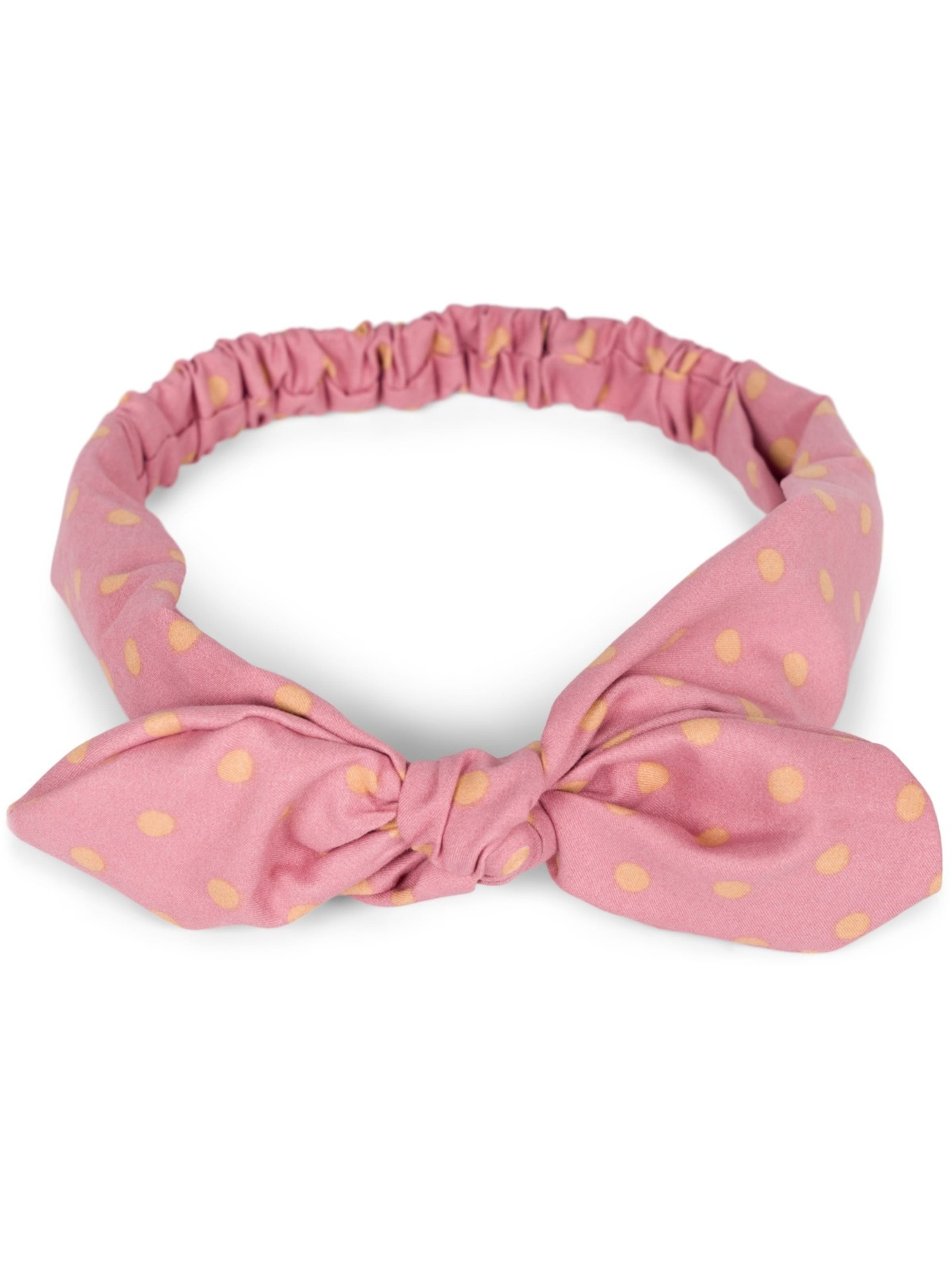 styleBREAKER Hair Jewelry 'Haarband mit Punkte Muster und Schleife' in Pink: front