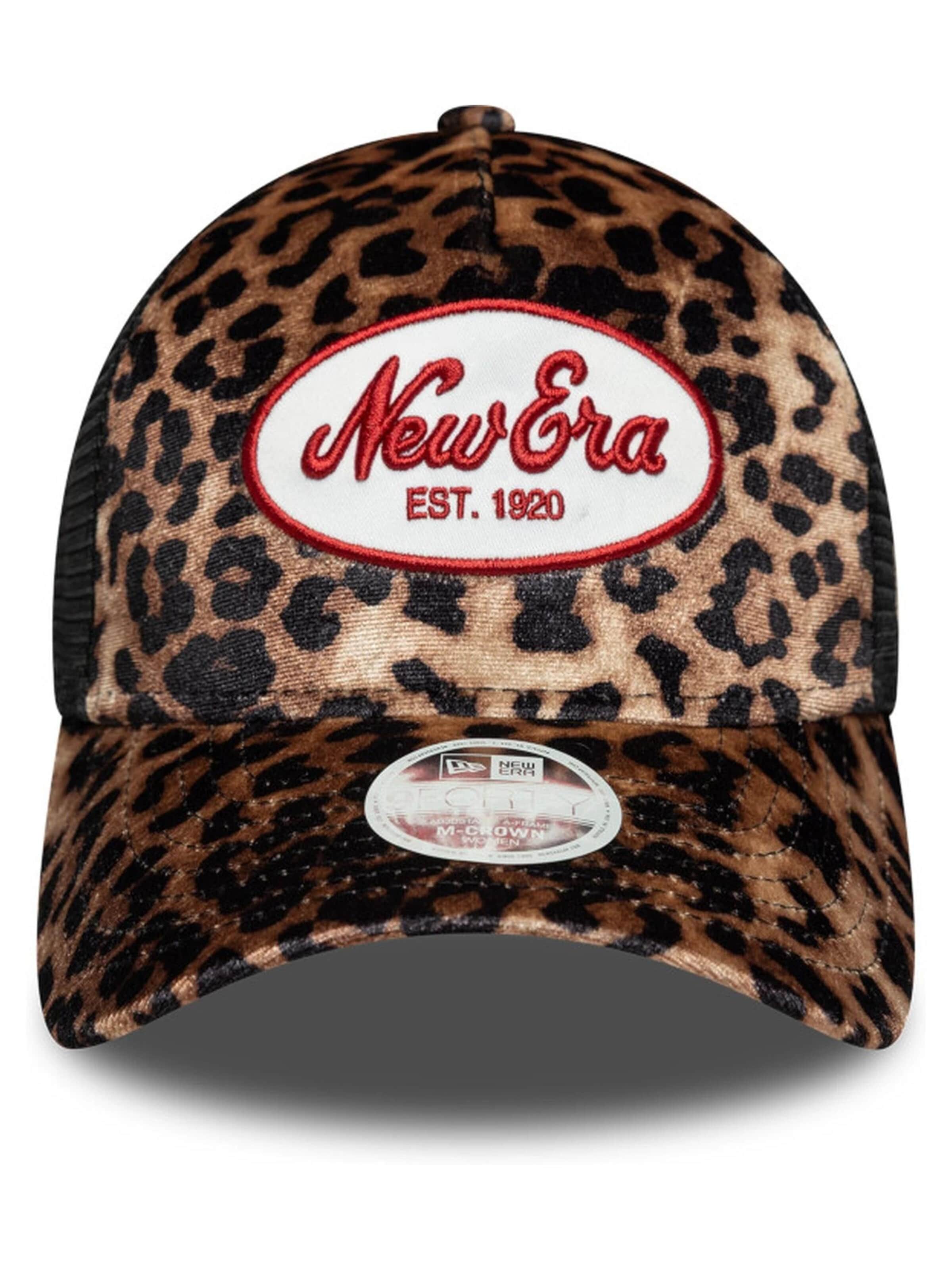 Casquette 'Gorra new era marron wmns leopard mc af trucker' NEW ERA en marron : devant