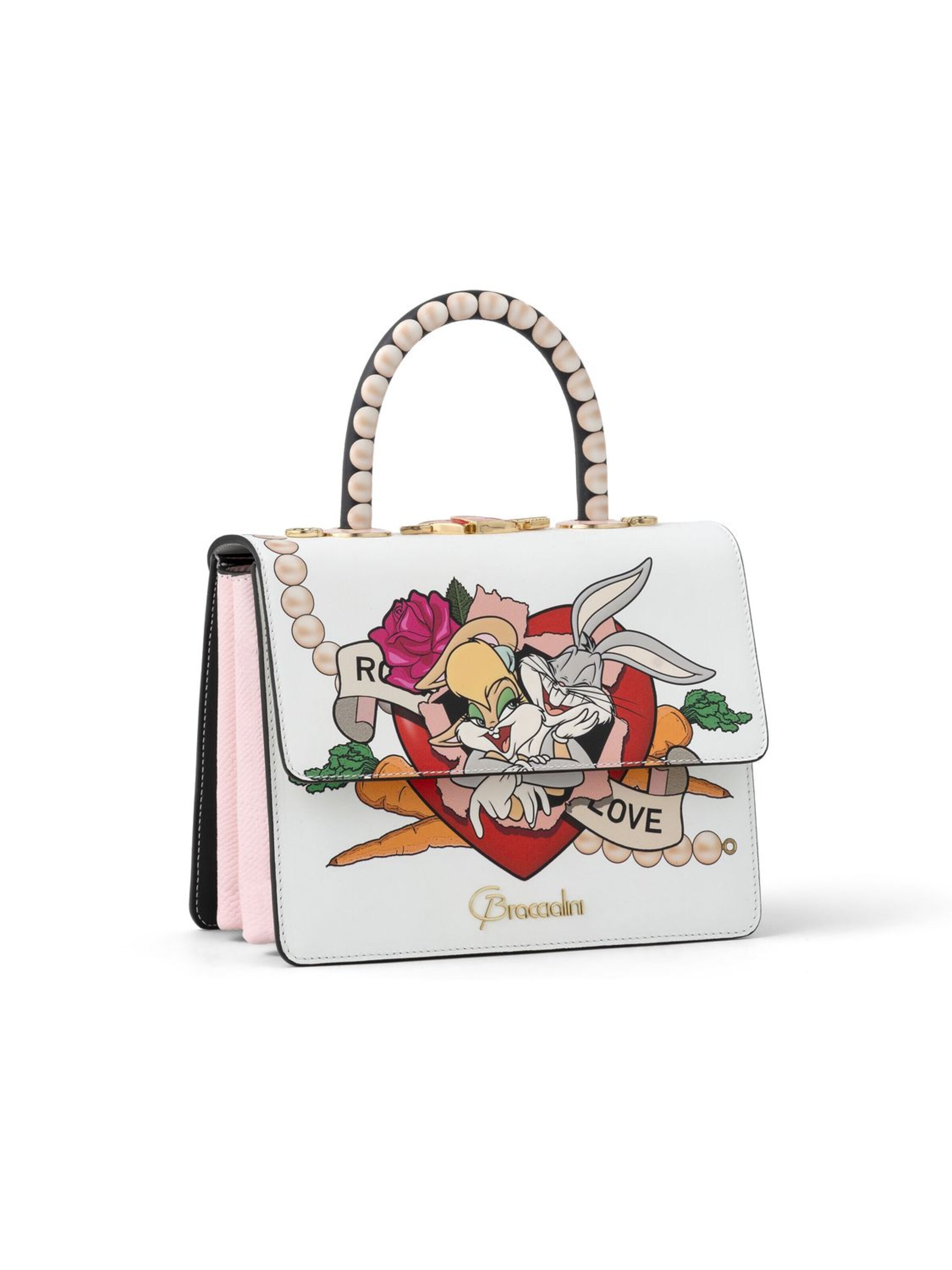 Braccialini - Bolso de mano 'Audrey Print Looney Tunes' en blanco
