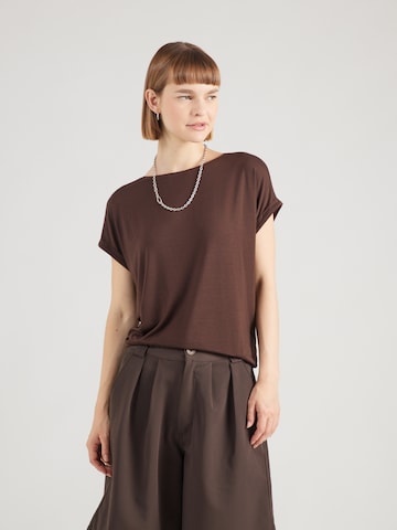 QS - Camisa em castanho: frente