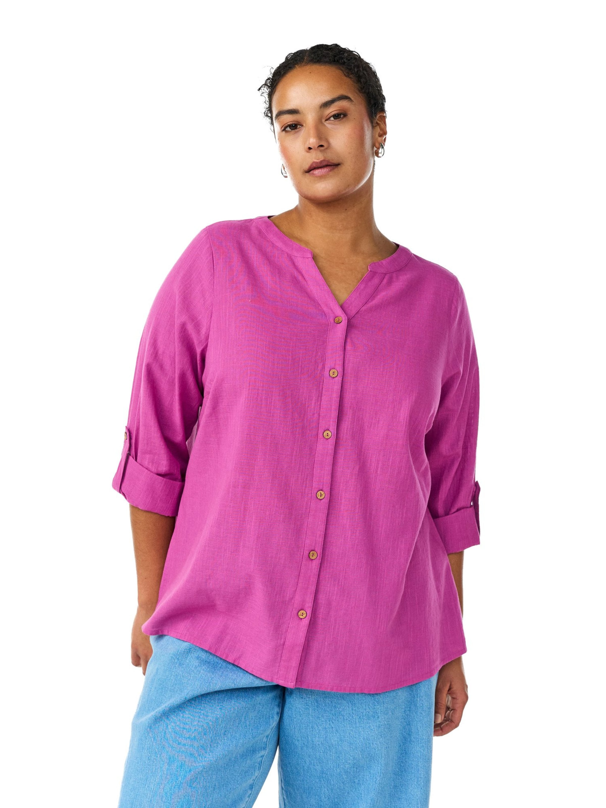 Zizzi Bluse 'CANANNA' in Pink