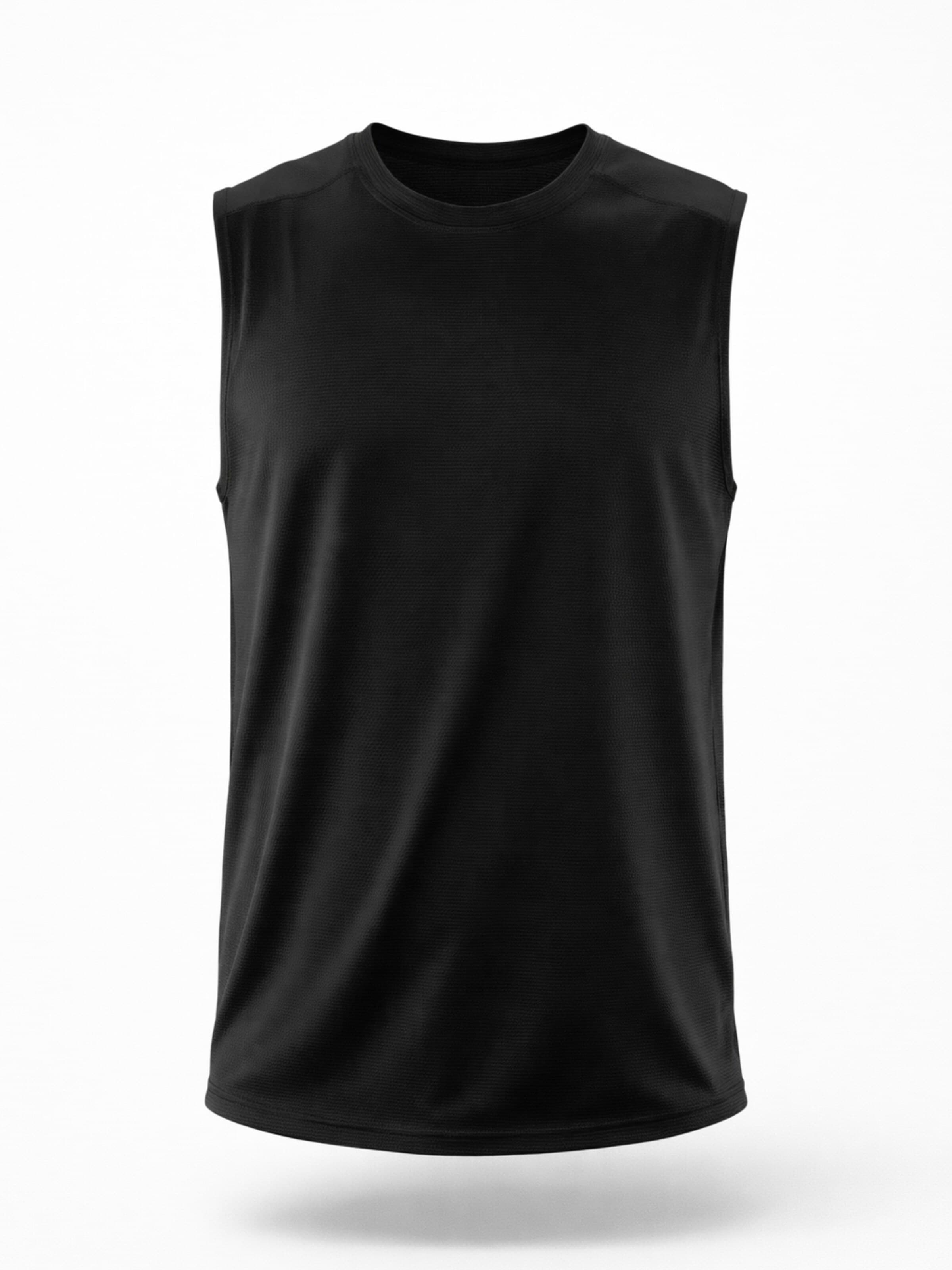 PANTONECLO Shirt 'Pantoneclo Men’s Gym Vest' in Zwart: voorkant