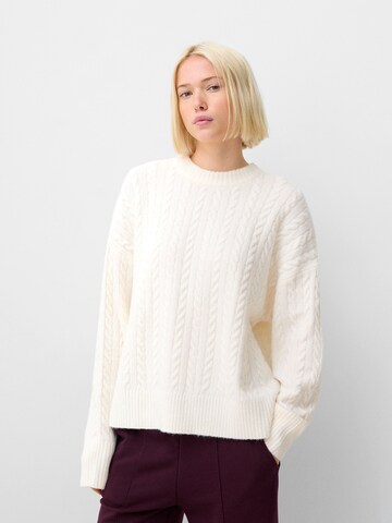Bershka Pullover i hvid: forside