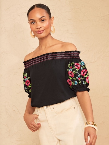 love & roses Bluse in Schwarz