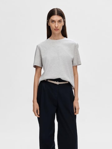 SELECTED FEMME T-Shirt 'ESSENTIAL' in Grau