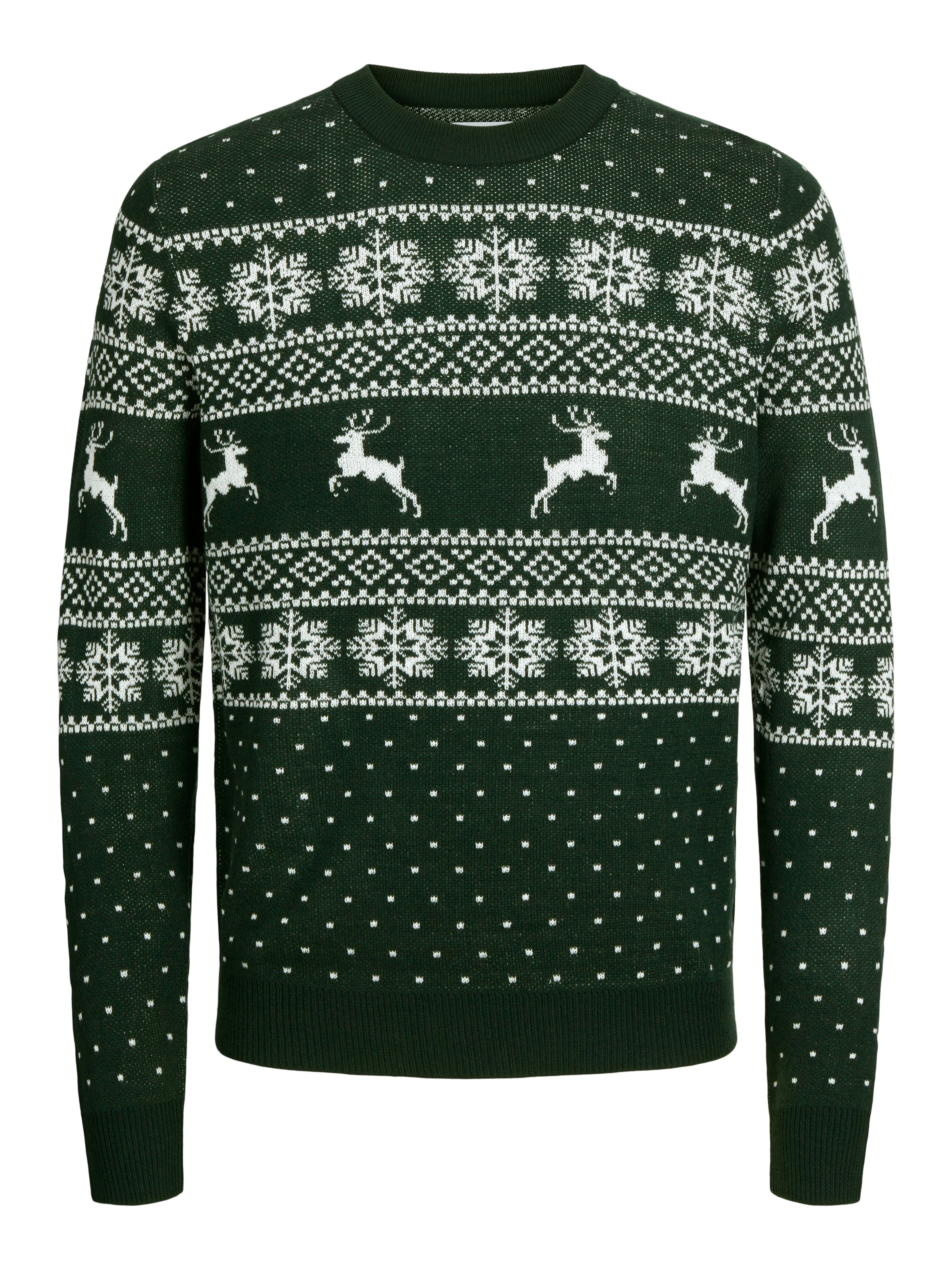 Pull-over 'JJXmas Gabriel' JACK & JONES en vert : devant