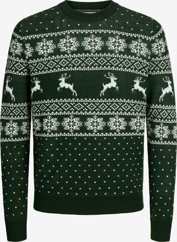 Pull-over 'JJXmas Gabriel' JACK & JONES en vert : devant
