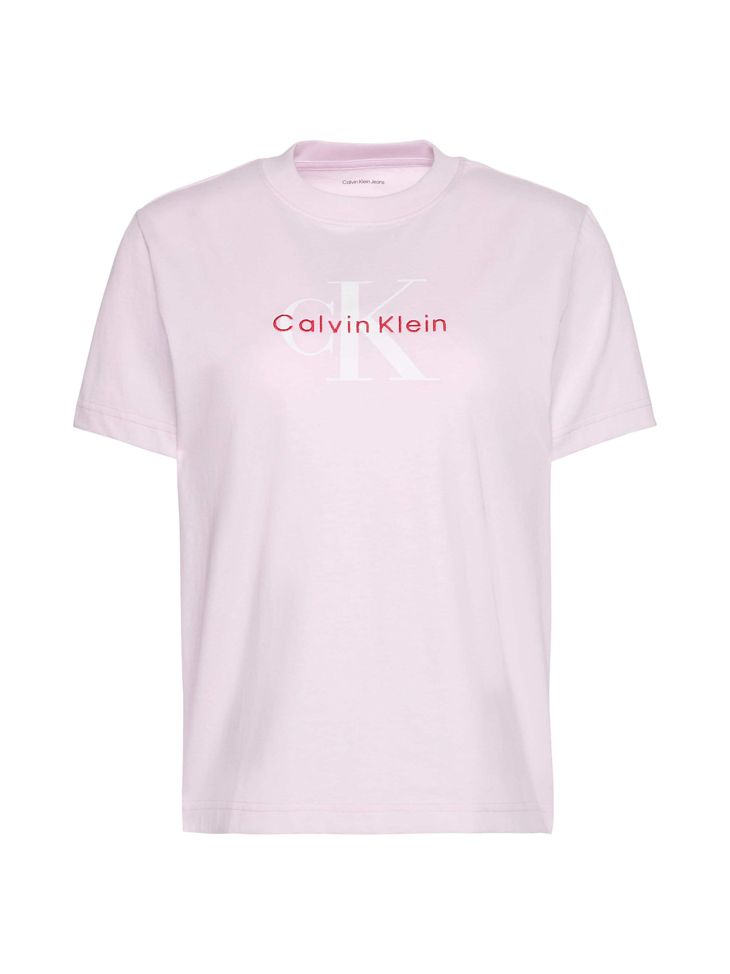 rožinė Calvin Klein Jeans Marškinėliai: priekis