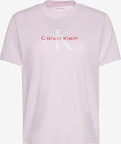 Calvin Klein Jeans Majica veličine XXS u rosé / svijetlo crvena / bijela, Pregled proizvoda