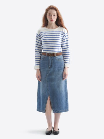 TorWeit Sticktop 'Fine Knitted Top'‌‌ in Blau