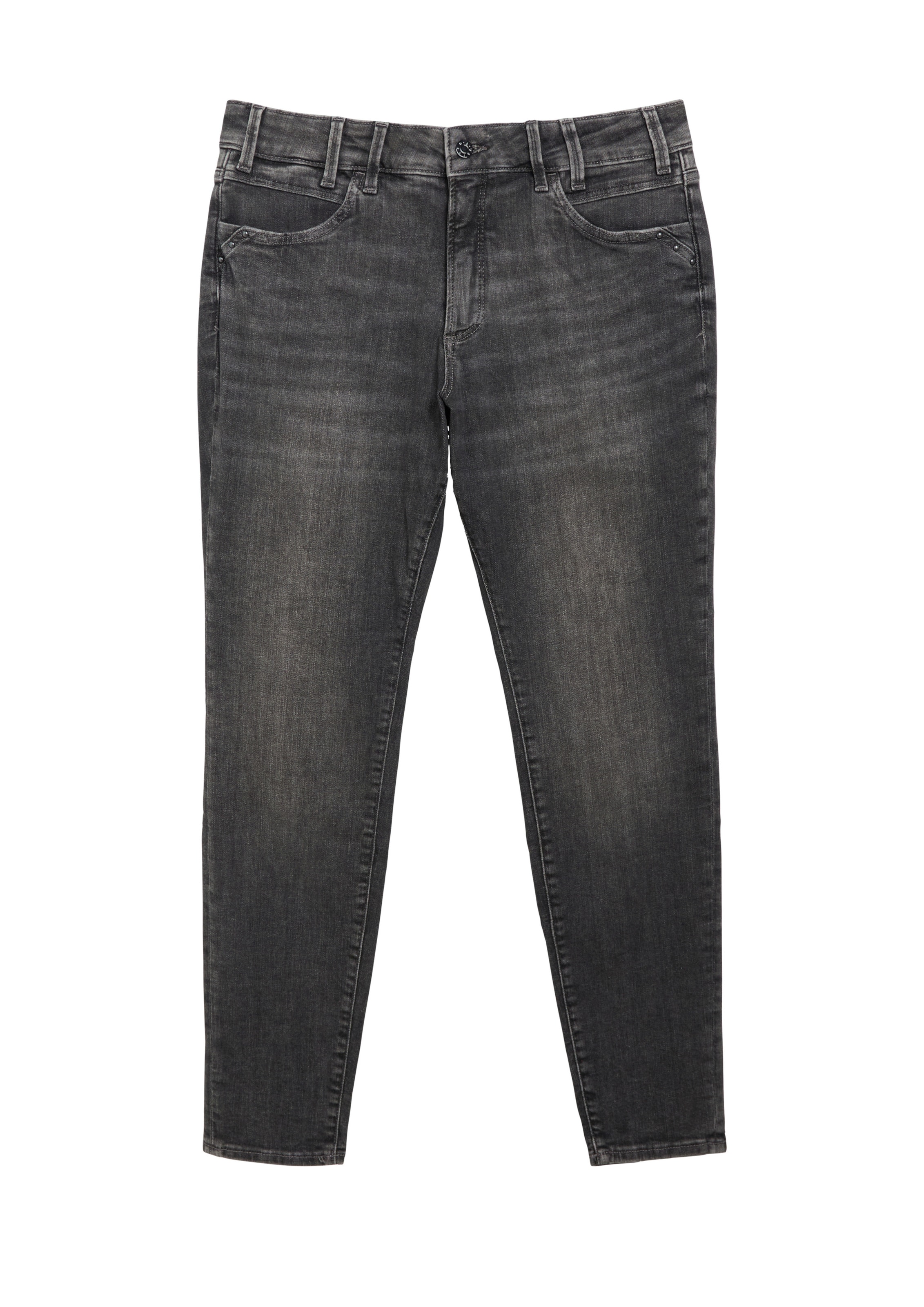 s.Oliver Skinny Jeans in Grijs: voorkant