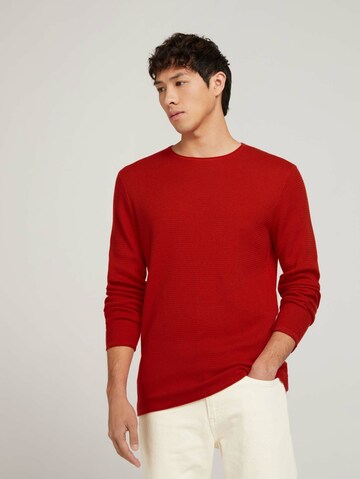 TOM TAILOR DENIM Sweater in Red