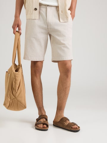 Bruun & Stengade Regular Chinohousut 'Darion' värissä beige: etupuoli