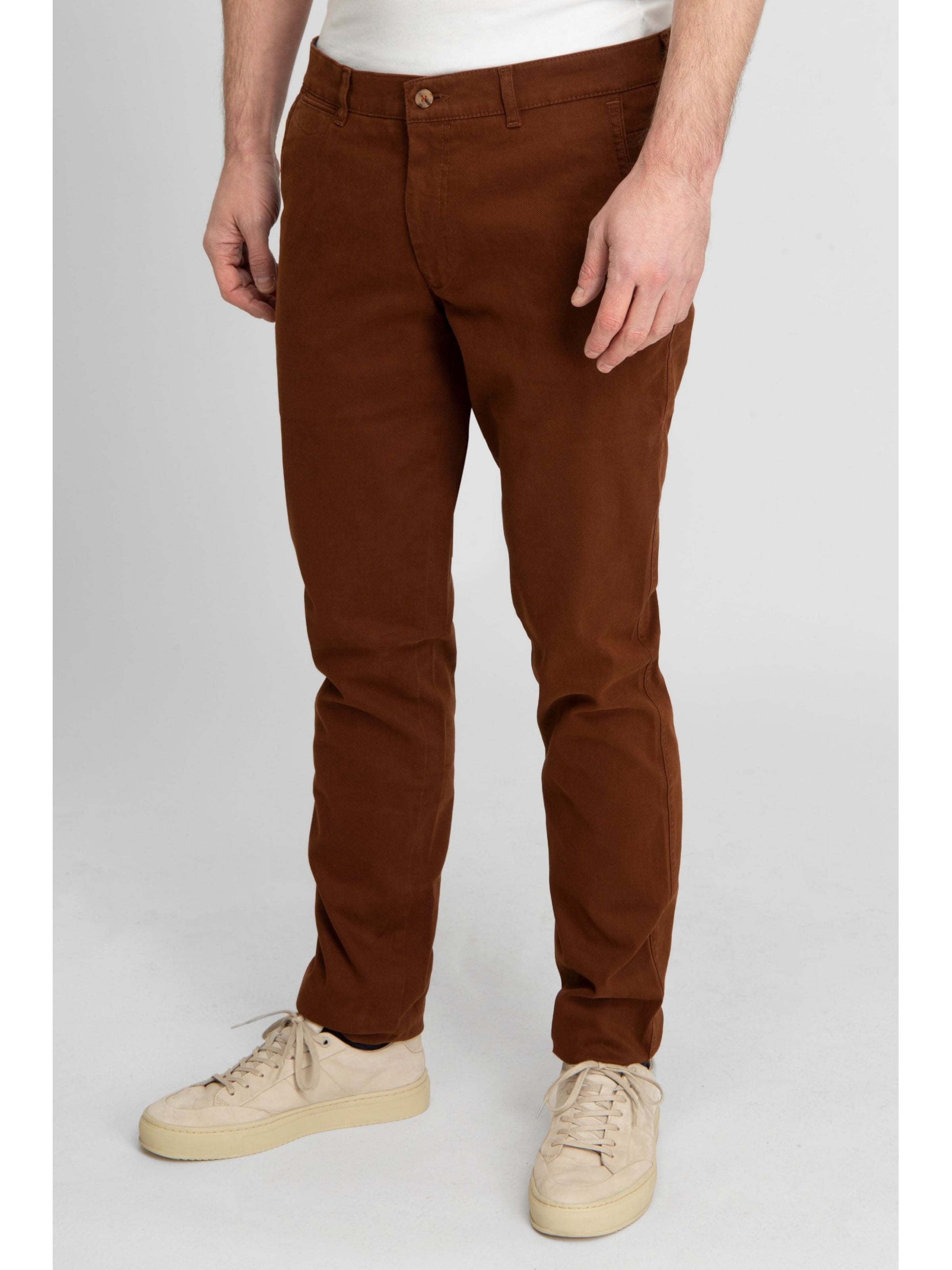 Suitable Regular Chino trousers 'Plato' in Brown