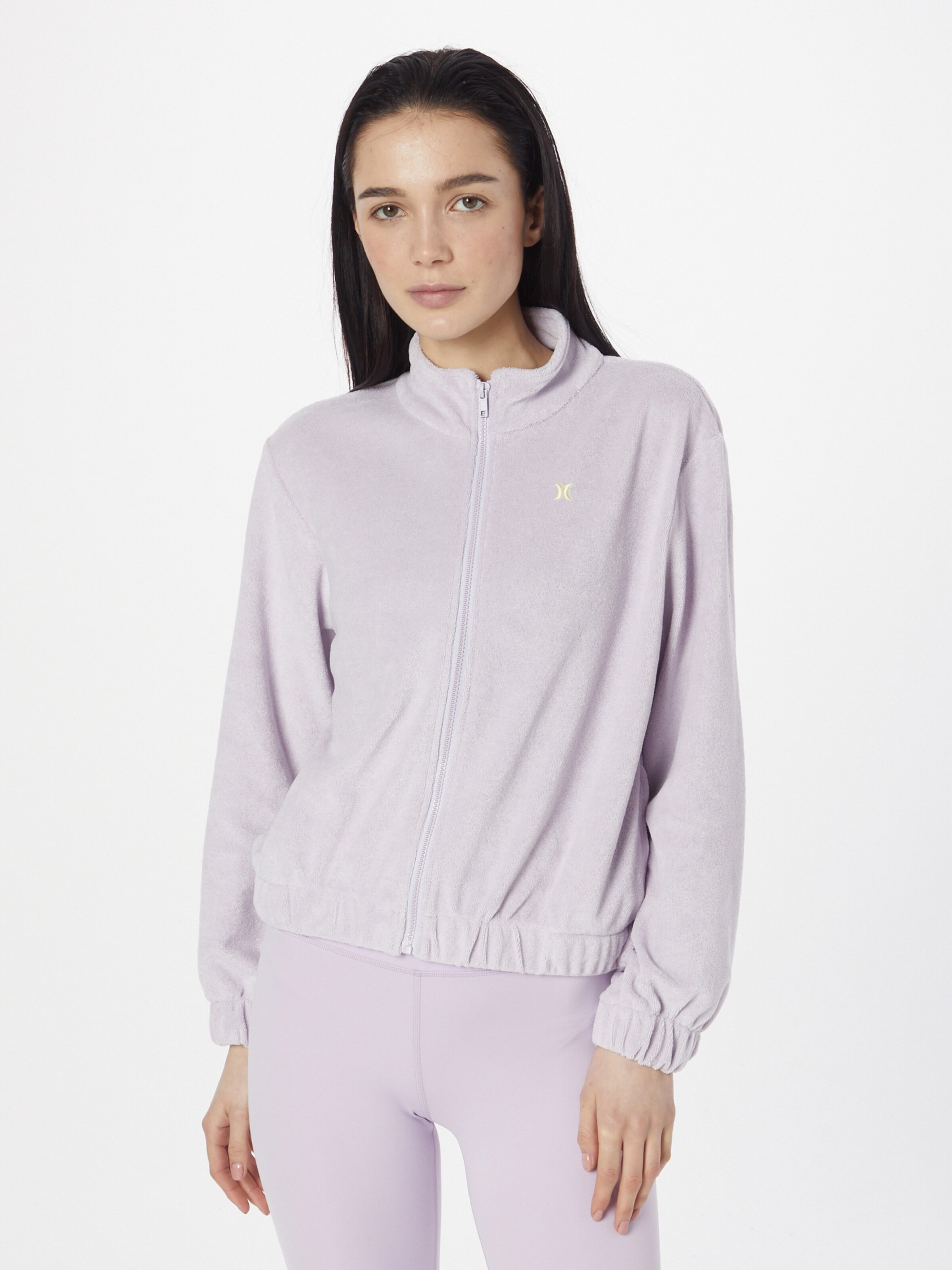 Hurley Athletic Zip Up Hoodie OCEANCARE in Pastel Purple ABOUT YOU