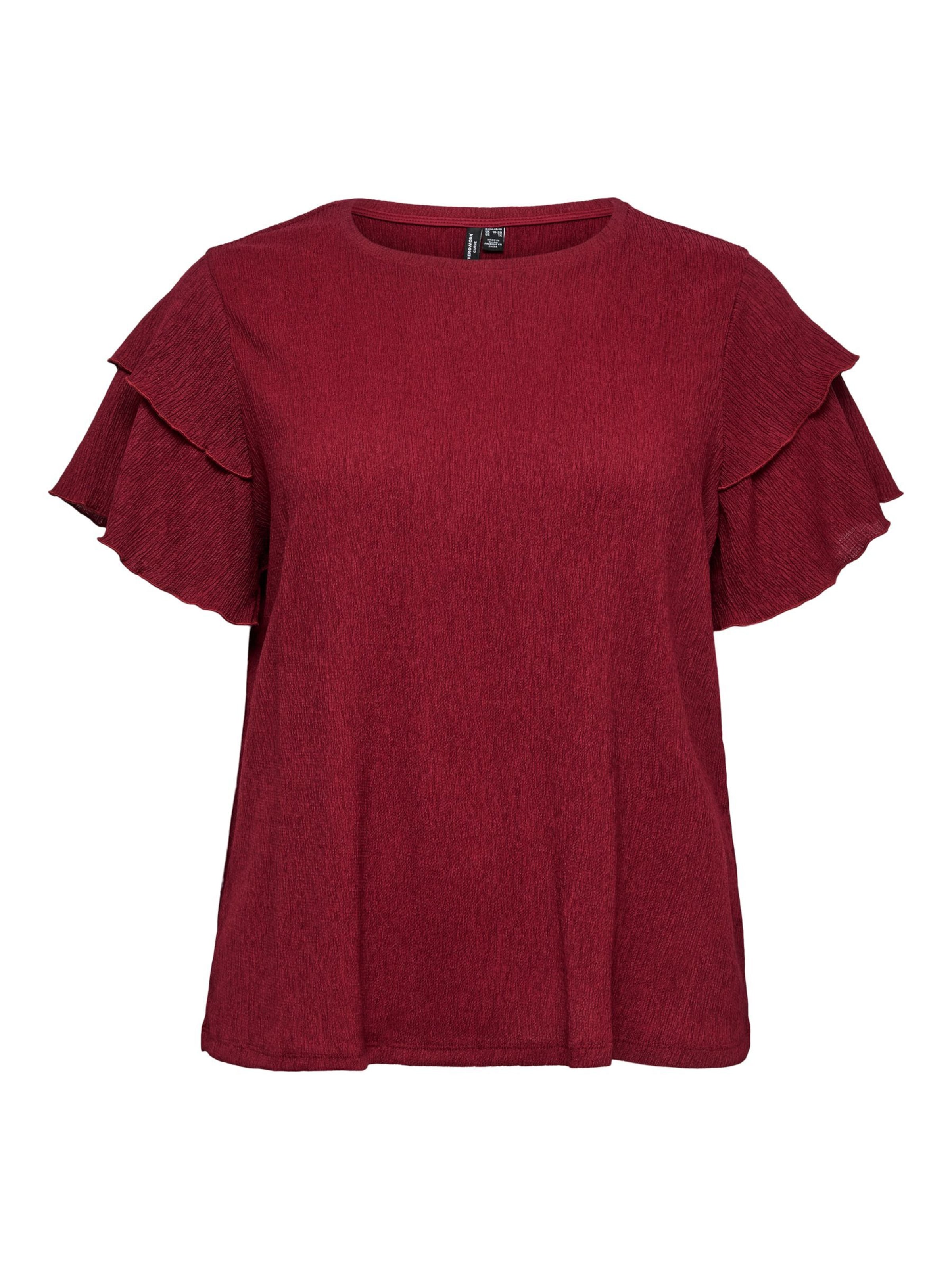 T-shirt 'VMCAmanda' Vero Moda Curve en rouge : devant