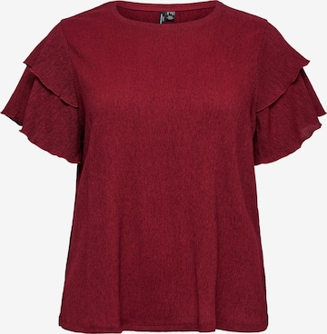 T-shirt 'VMCAmanda' Vero Moda Curve en rouge : devant