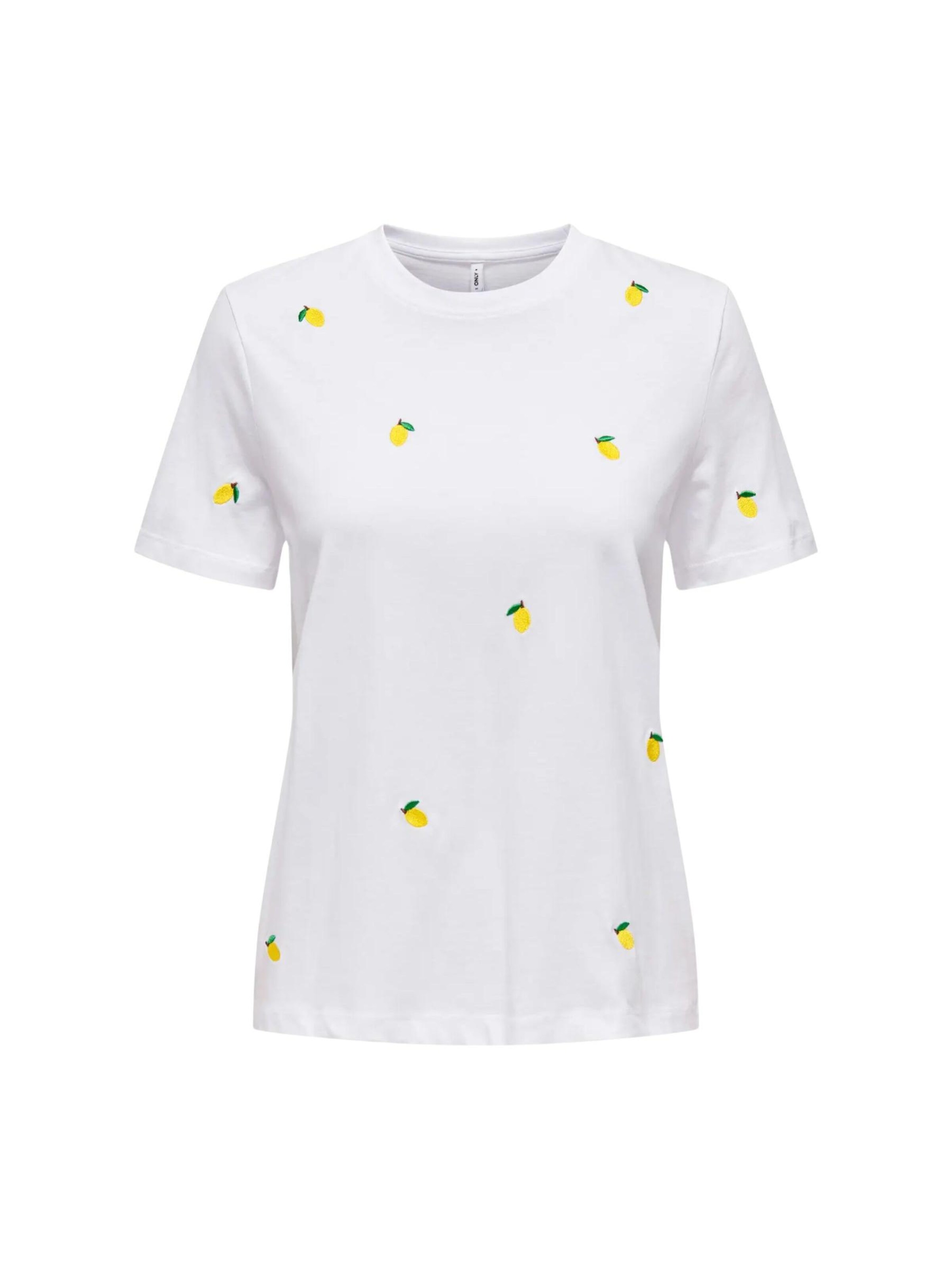 T-shirt 'ONLKETTY' ONLY en blanc : devant