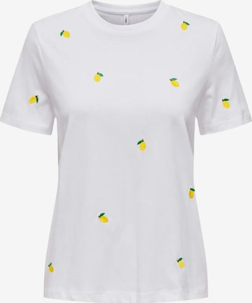 T-shirt 'ONLKETTY' ONLY en blanc : devant