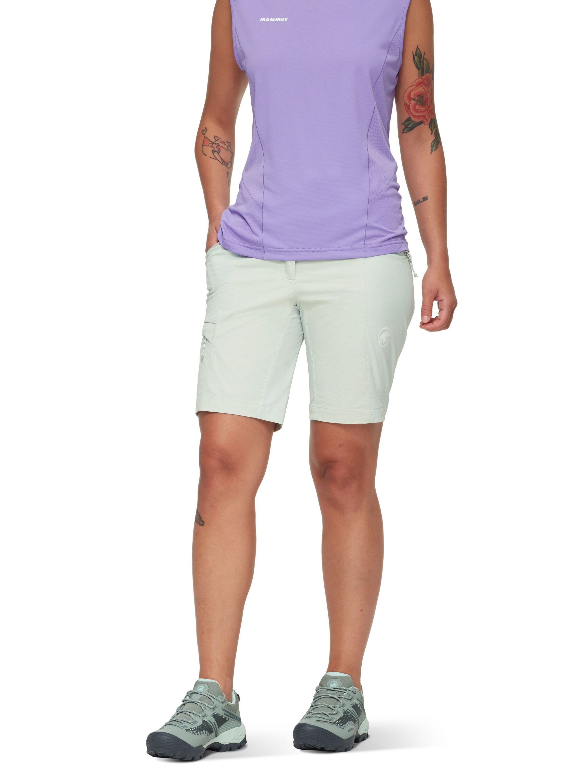 MAMMUT Slim fit Outdoor Pants 'Ducan' in Green: front