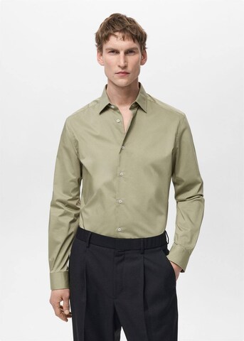 MANGO MAN Regular fit Button Up Shirt 'Play' in Green: front