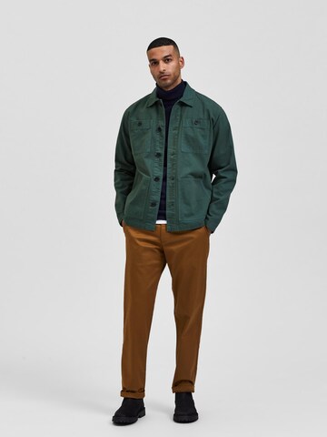 SELECTED HOMME Regular fit Button Up Shirt 'TONY' in Green