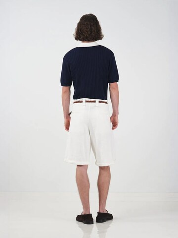Giesto Wide leg Chino trousers in White