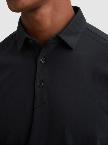T-Shirt 'Polo shirt in interlock jersey with texture' VANGUARD en bleu