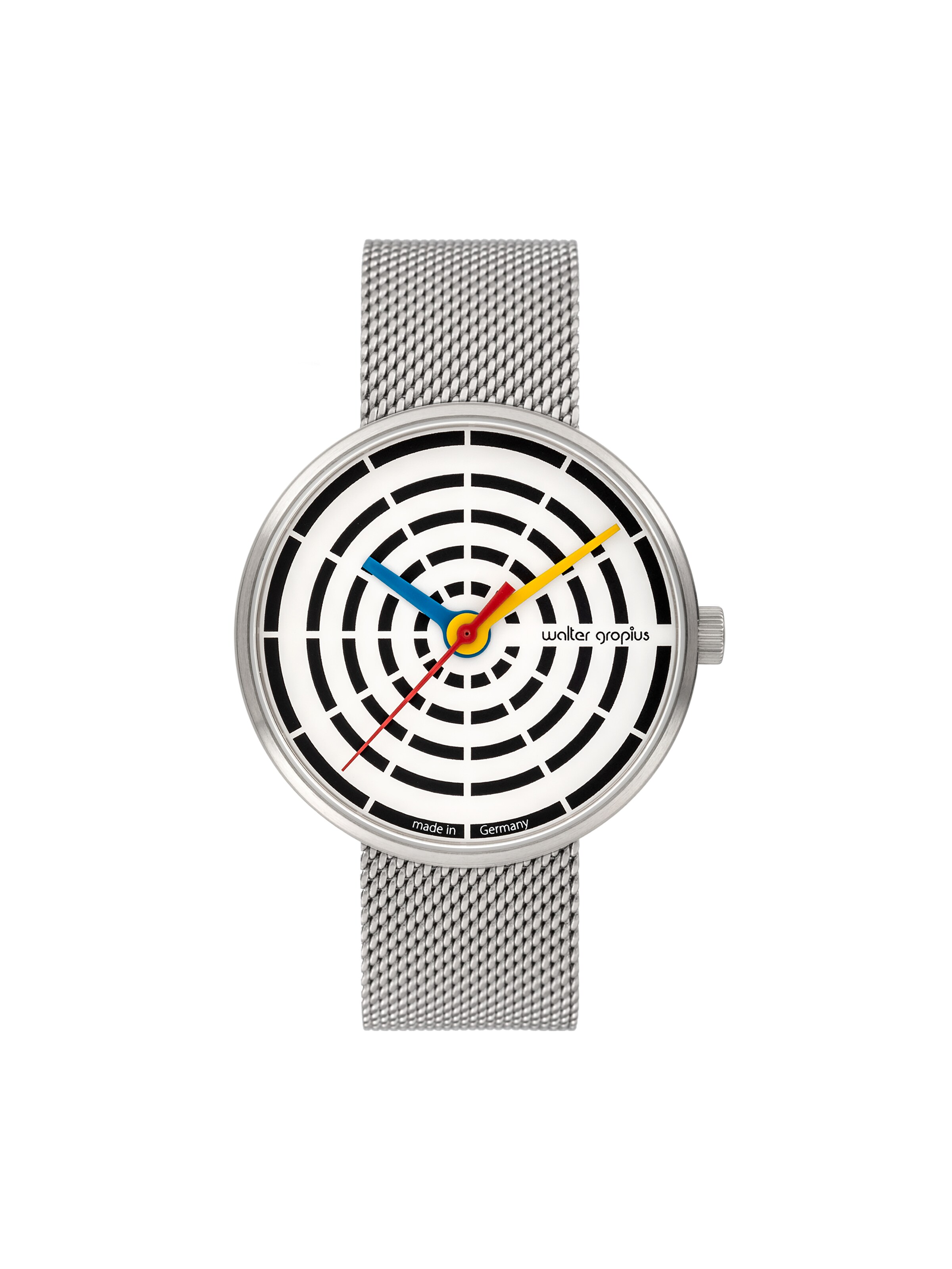 WALTER GROPIUS Analog Watch 'SPACE LOOPS' in Silver: front
