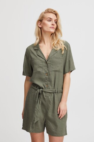 PULZ Jeans Jumpsuit 'Luca' in Groen: voorkant