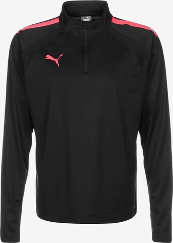 PUMA Sportsweatshirt 'Team Liga' in Zwart: voorkant