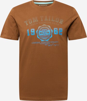 T-Shirt TOM TAILOR en marron : devant