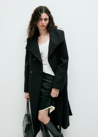 Manteau mi-saison 'SIRENITA' MANGO en noir : devant